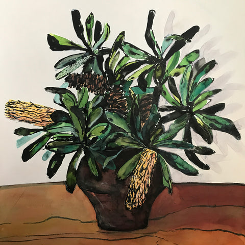 Banksia Fine Art Print by Julia Raath